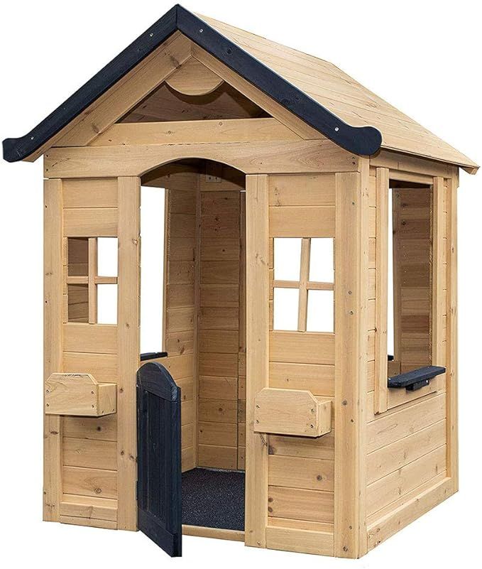 Be Mindful | Solid Wood Outdoor Playhouse in Natural Finish | Amazon (US)