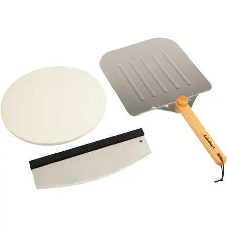 Cuisinart Deluxe Pizza Grilling Pack (Pizza Stone Pizza Peel Pizza Cutter) | Walmart (US)