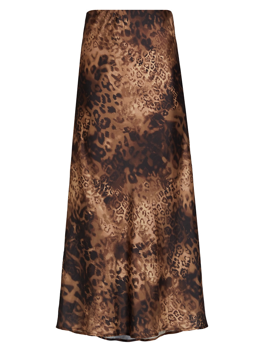 Women's Krisia Leopard Slip Midi-Skirt - Leopard - Size Small | Saks Fifth Avenue