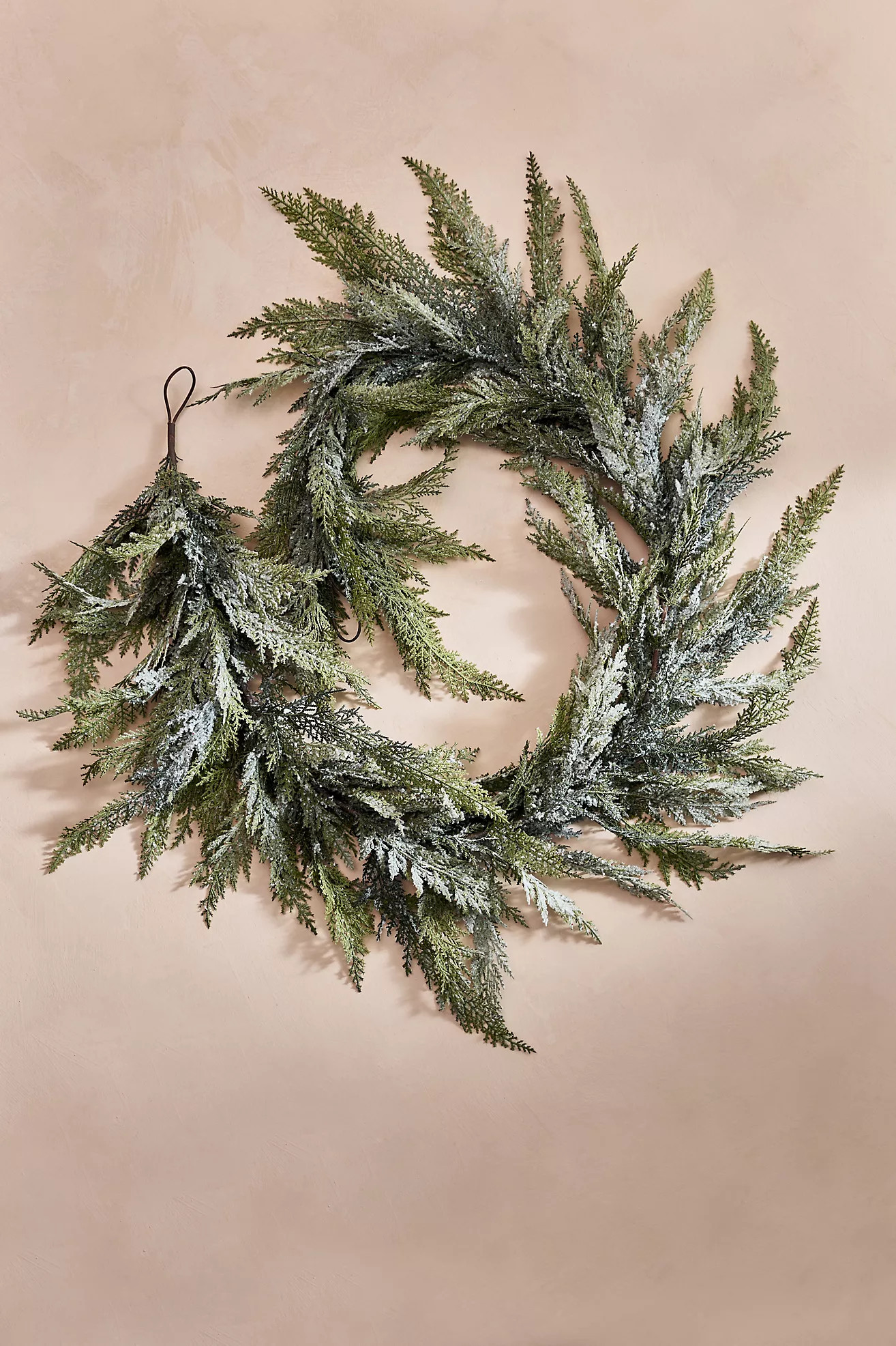 Faux Cedar Garland, Snowy | Anthropologie (US)