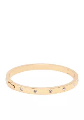 Stone Hinged Bangle Bracelet | Belk
