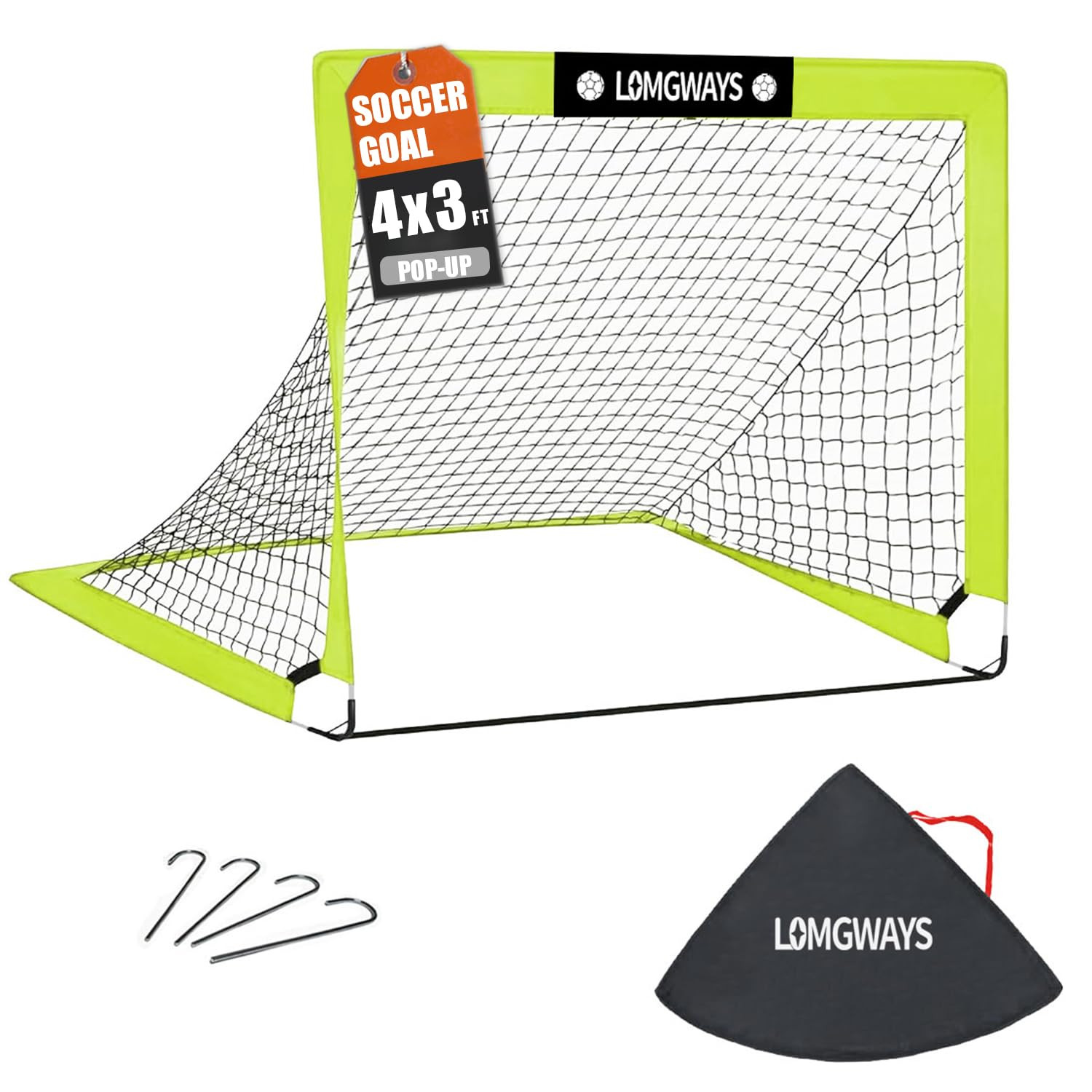 Soccer Goal – Foldable Frame Net for Kids + Youth – Indoor + Outdoor Soccer Goal with Carry B... | Amazon (US)