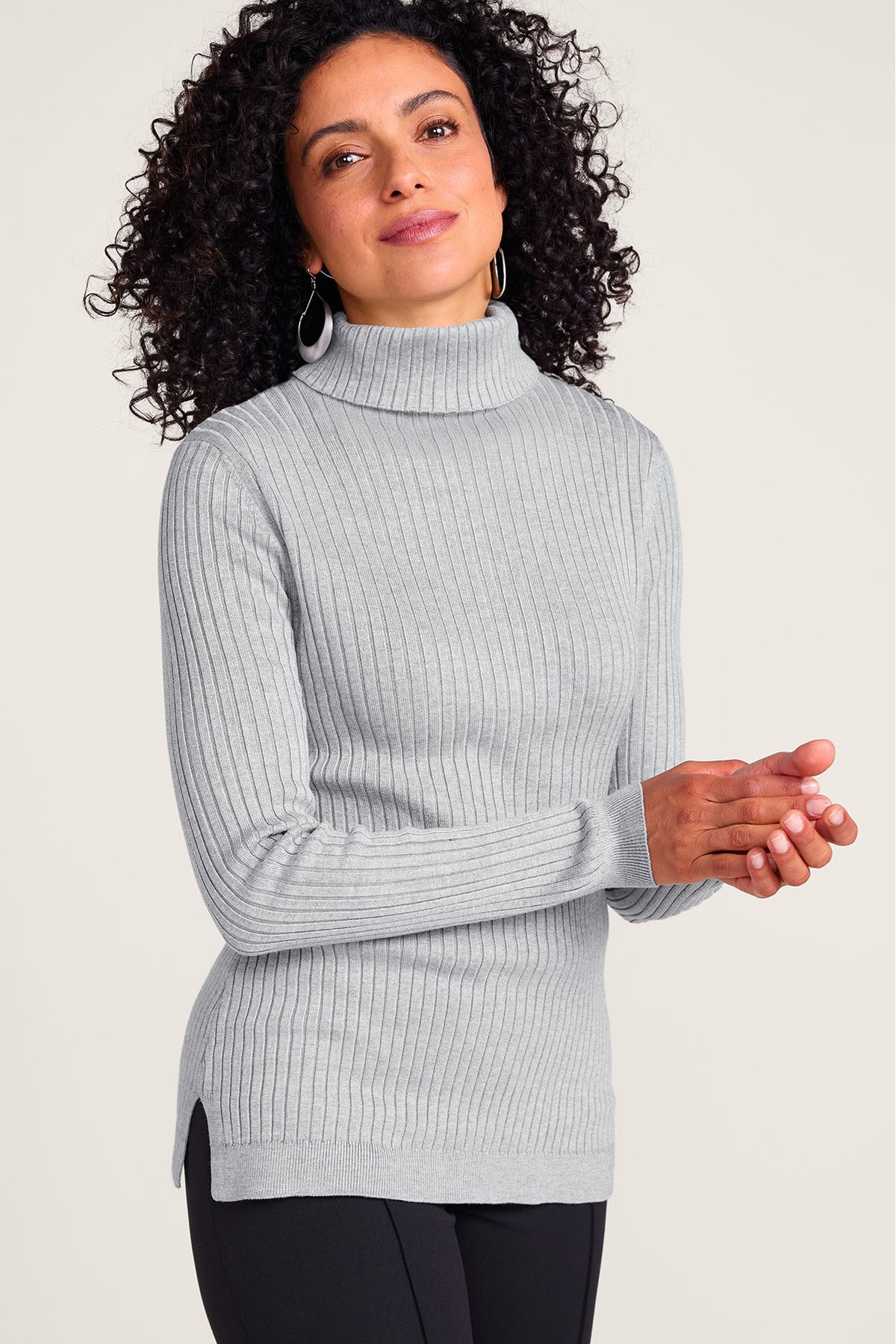 SoftEssential™ Ribbed Turtleneck Sweater | Soft Surroundings