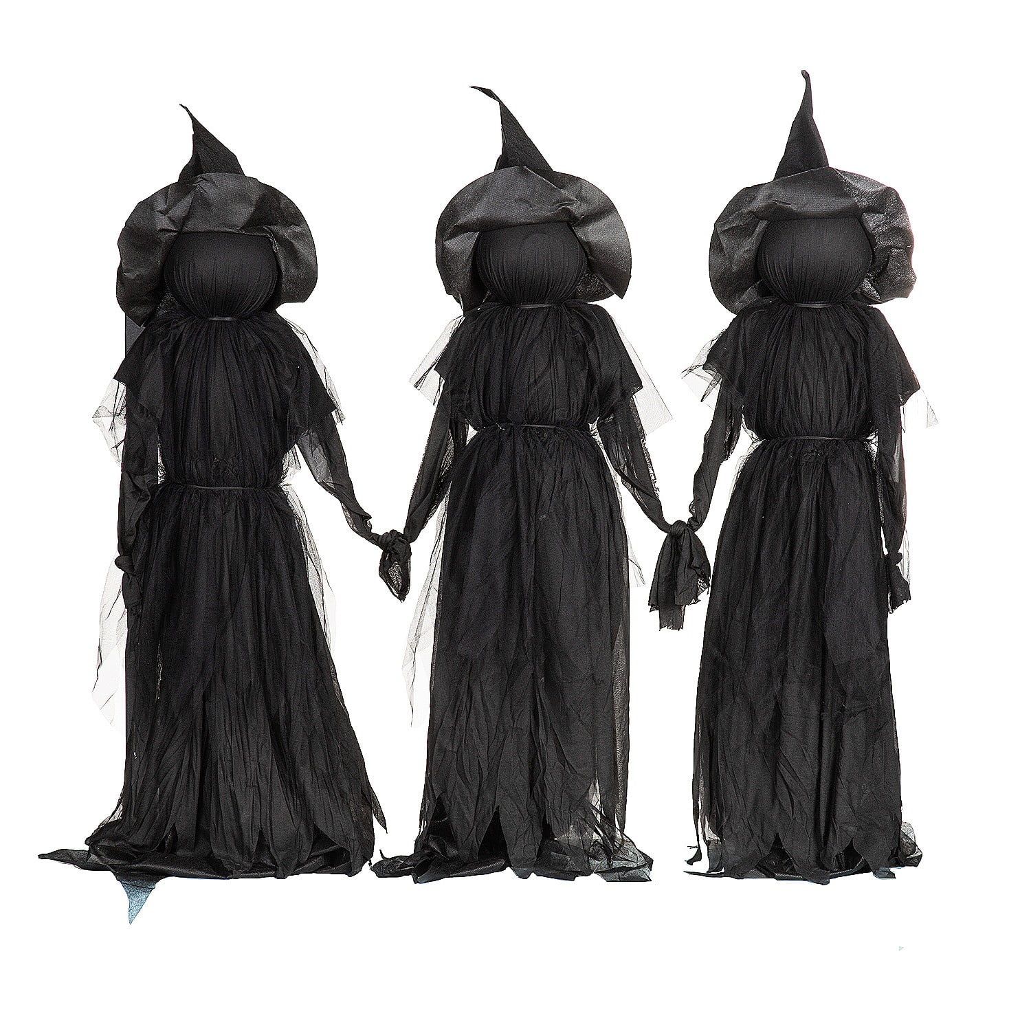 Evergreen Evergreen 52"H Lighted Halloween Witch Stakes, Set of 3 for Garden Lawn or Patio | Walmart (US)