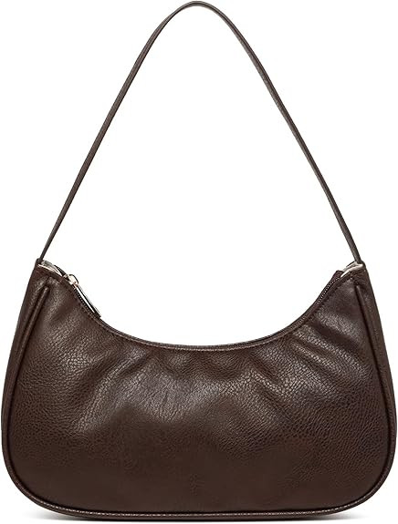 Afashor Shoulder Bags for Women Vegan Leather Hobo Sling Tote Handbag Retro Clutch Purse with Zip... | Amazon (US)
