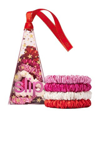 slip Skinny Scrunchie Ornament Set in Pink | FWRD 