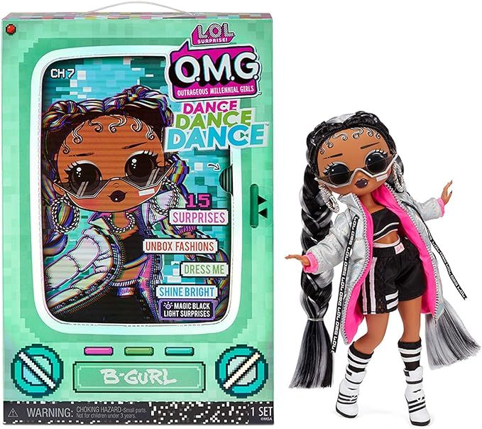 LOL Surprise OMG Dance Dance Dance B-Gurl Fashion Doll with 15 Surprises Including Magic Black Li... | Amazon (US)