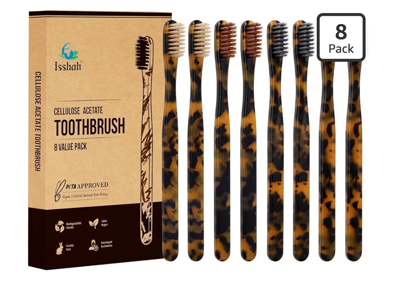 Biodegradable Eco-Friendly Cellulose Acetate Toothbrushes 
Tortoise Toothbrushh

#LTKTravel #LTKBeauty #LTKmorningroutine