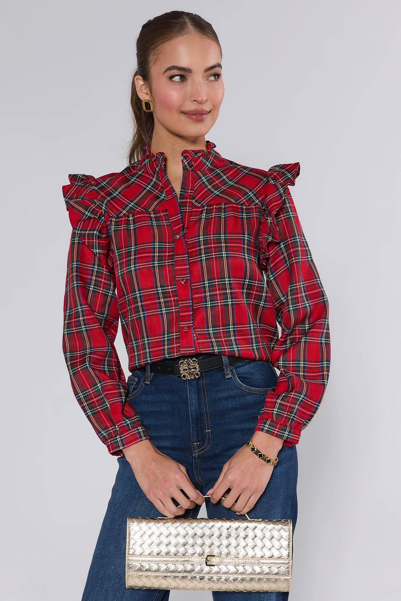 Holly Plaid Button Up Top | Avara