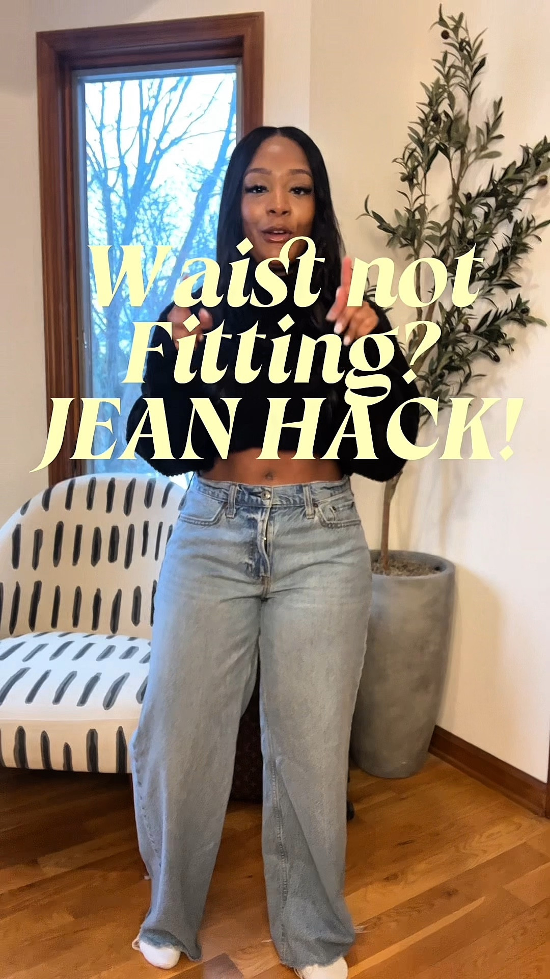 The best Jean hack without altering ! 

My jeans are a size 6 
Linked similar to my style 

#LTKOver40 #LTKmomlife