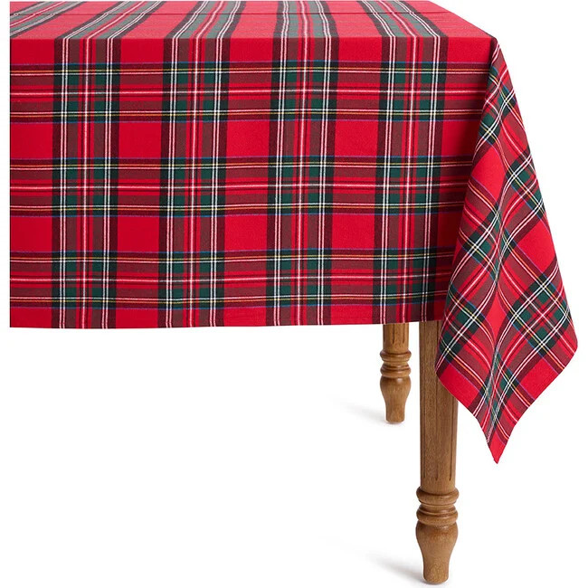 Petite Plume | Table Cloth, Imperial Tartan | Linen (Red) | Maisonette | Maisonette