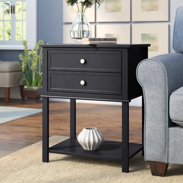 Robesonia 28'' Tall 2 - Drawer End Table | Wayfair North America