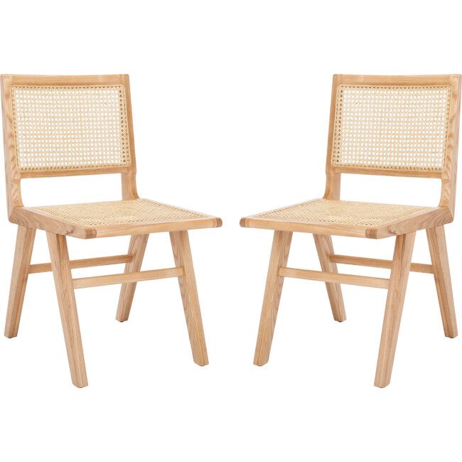 Set of 2 Hattie French Cane Chair, Natural | Maisonette