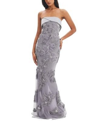 Raphaela Beaded Floral Strapless Mermaid Maxi Dress | Bloomingdale's (AU)
