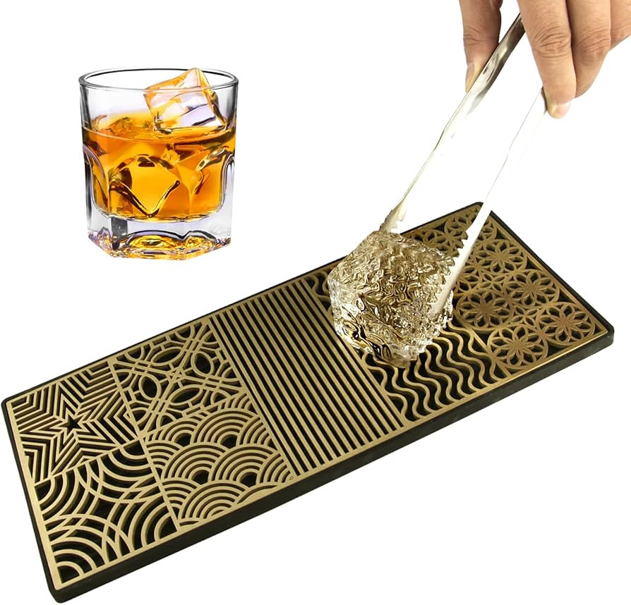 Ice Press Craft Modern Ice Molds Stamps For Cocktails Whiskey Bourbon Maker Brass Custom Ice Cube... | Amazon (US)