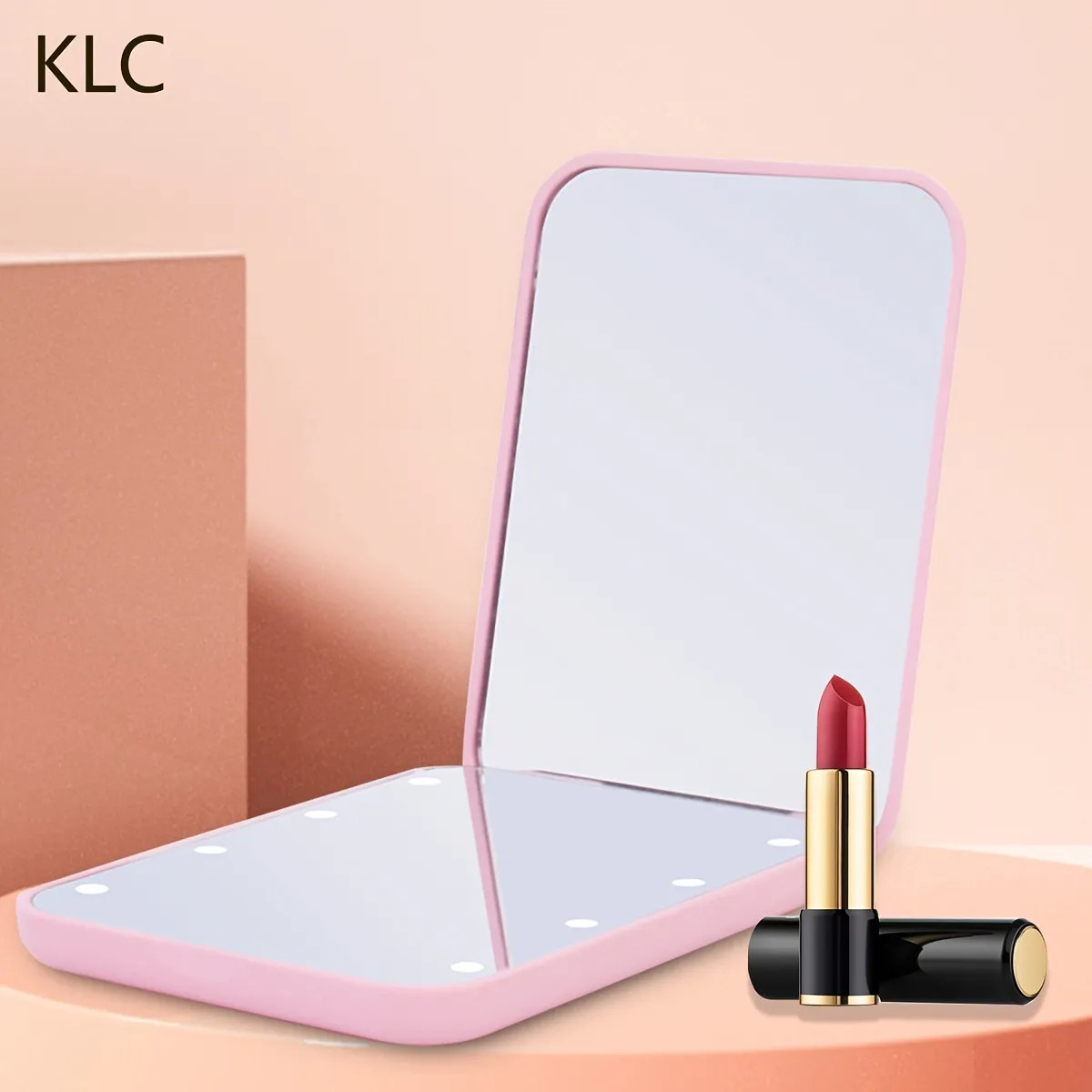 KLC Pocket Mirror, 1X/3X Magnification LED Compact Travel Makeup Mirror, Compact Mirror With Ligh... | Temu Affiliate Program