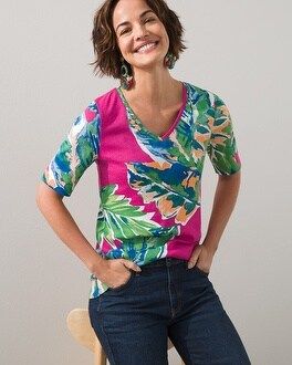 Pima Tropical Print Pullover Tee | Chico's