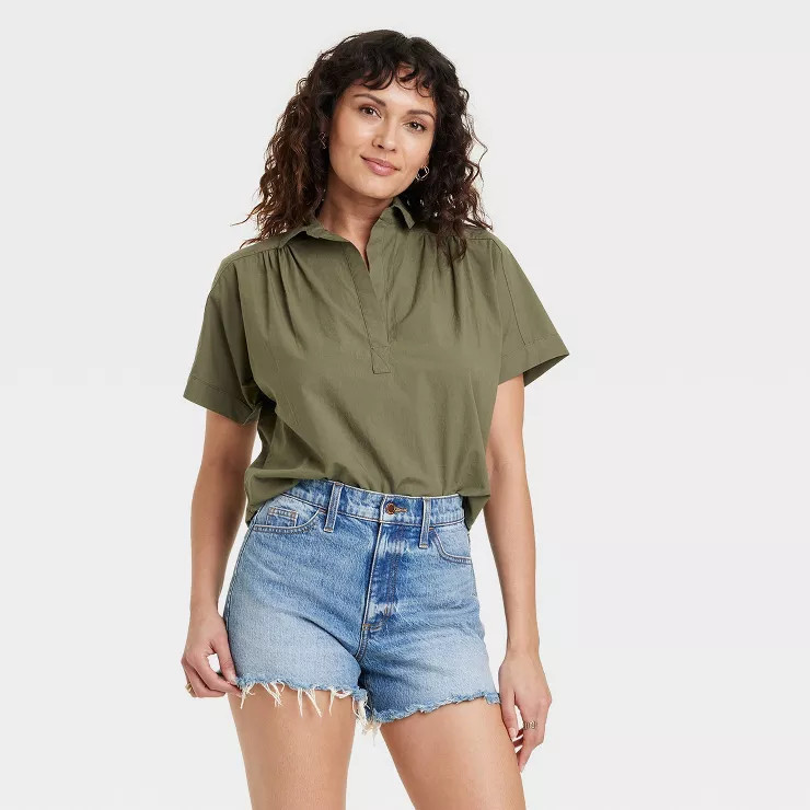 Women's Short Sleeve Pullover Blouse - Universal Thread™ | Target