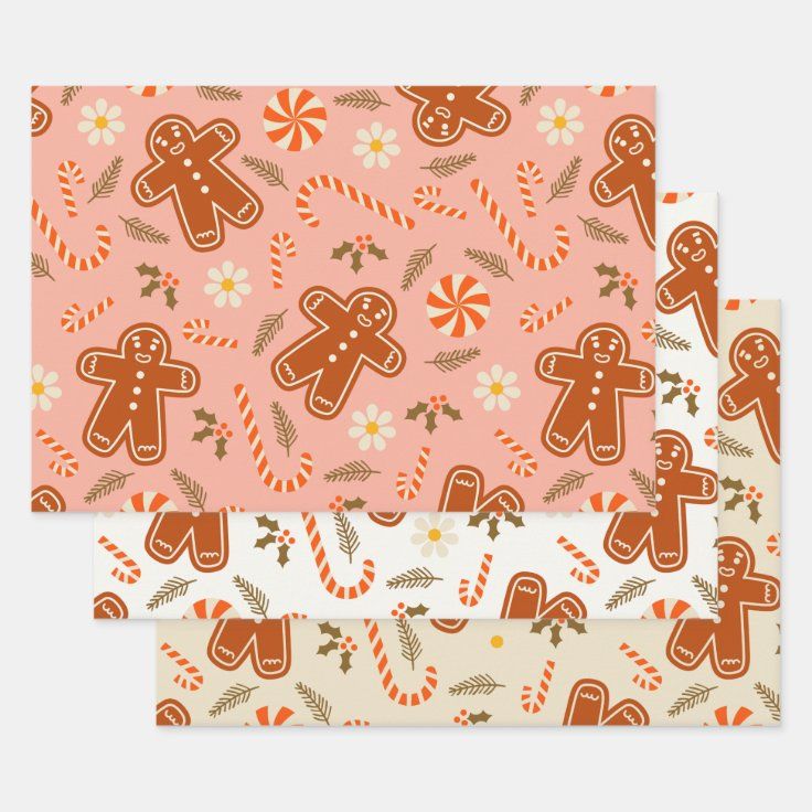 Retro 70’s Gingerbread Man Christmas Decor Paper | Zazzle | Zazzle