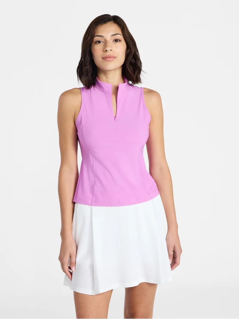 Avia Women's Tricot Half Zip Tank Top, Sizes XS-XXXL | Walmart (US)