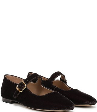 Michaela Velvet Mary Jane Flats | Dillard's