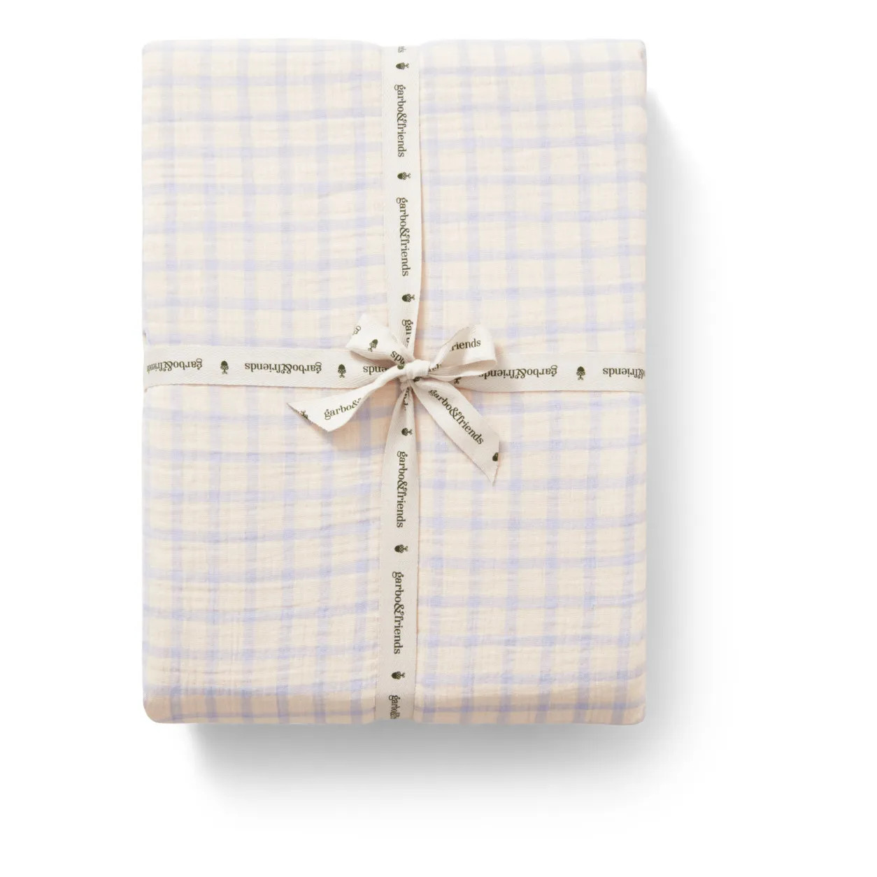 Fitted Sheet Gingham Sky | Light blue | Smallable