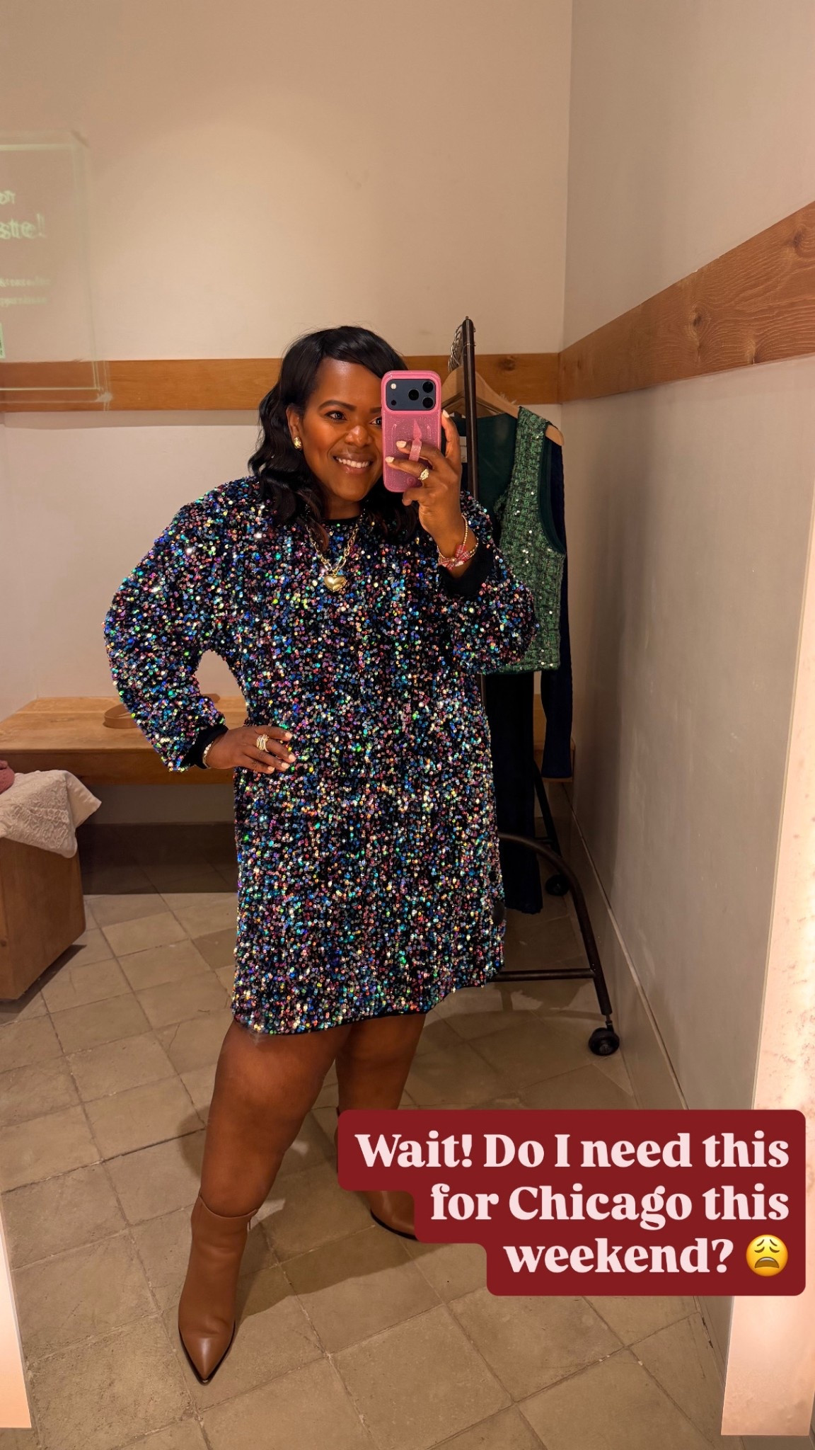 Sequin dress from Anthropologie / wearing the size xl 

#LTKMidsize #LTKParties #LTKHoliday