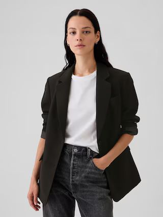 Brushed Twill Relaxed Blazer | Gap (US)