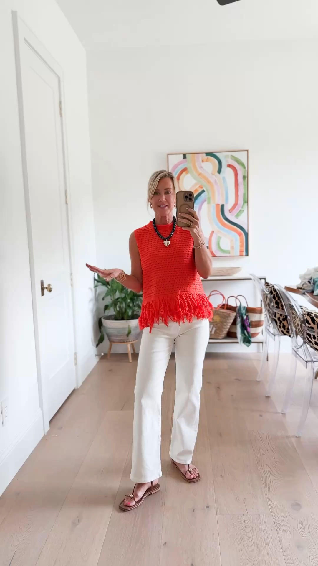 Swooning over this orange color! Such a fun top for spring.
Top: Small

#LTKootd #LTKOver40 #LTKSeasonal