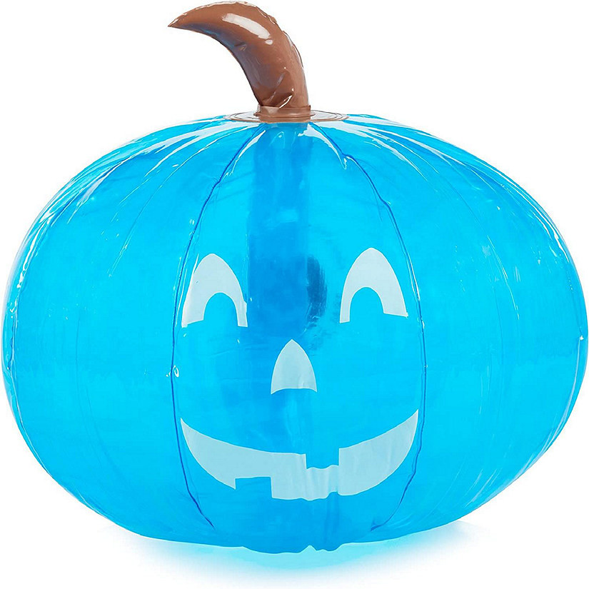 Teal Pumpkin 15" Inflatable for Halloween Decorations - Blow Up Indoor / Outdoor Jack O Lantern D... | Oriental Trading Company