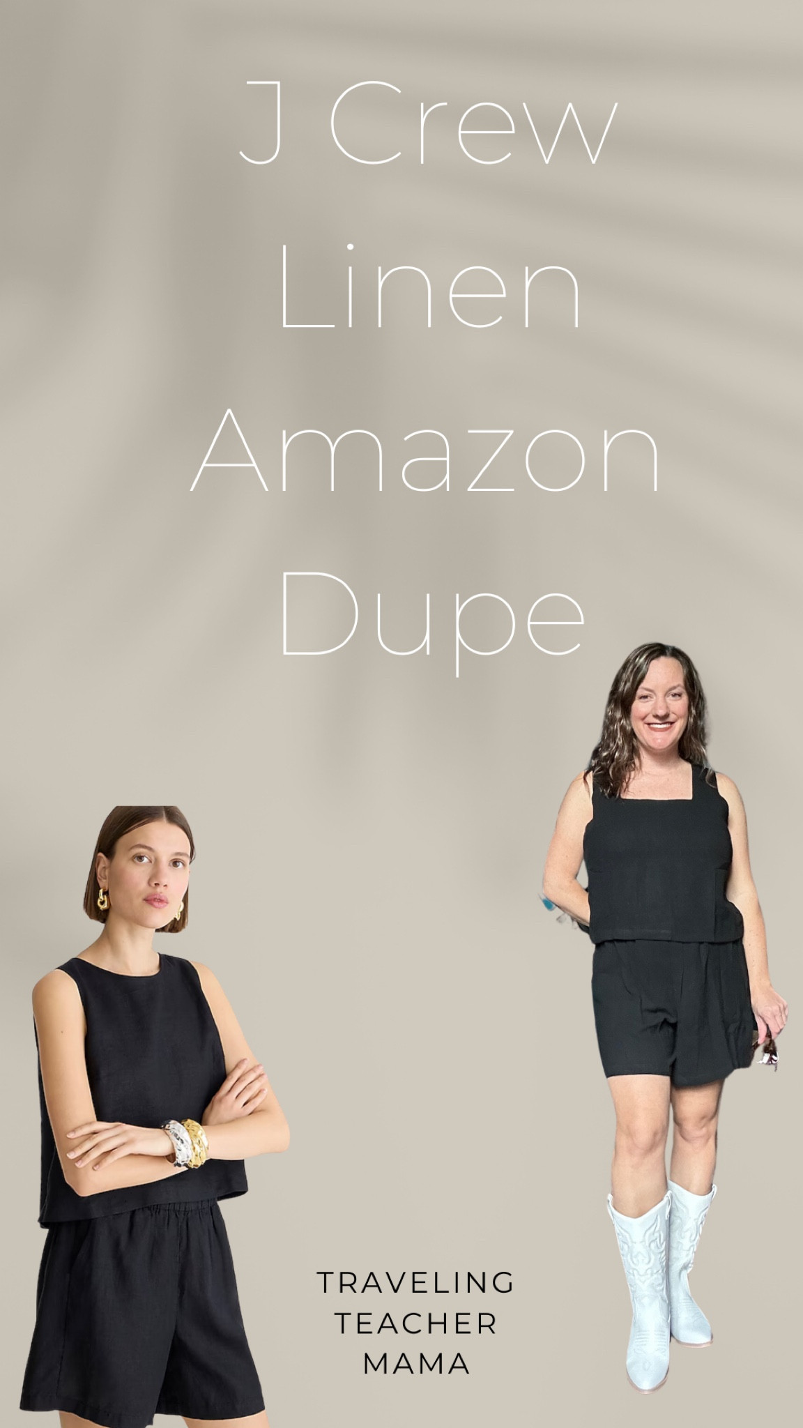 Two piece black linen set 

I found one at J Crew with cute buttons up the back and a much cheaper Amazon dupe (no buttons though) 

Perfect for summer days out on the go 

#LTKstyletip #LTKSeasonal