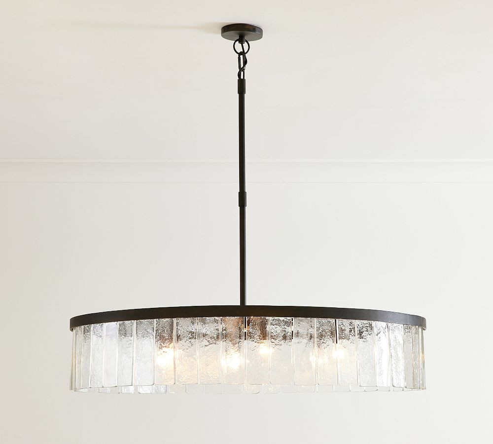 Windham Recycled Glass Tile Round Chandelier | Pottery Barn (US)