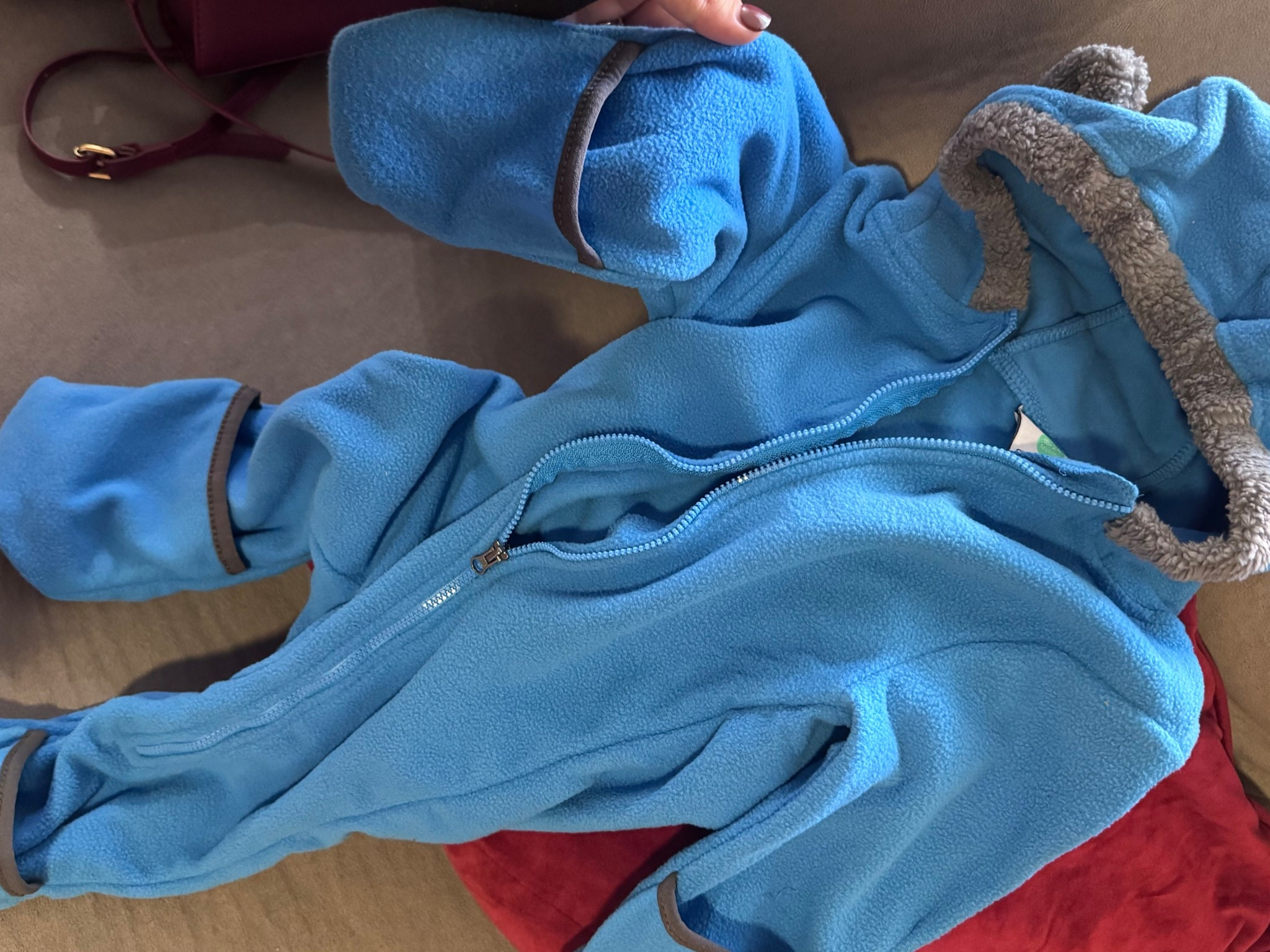 Baby crawling suit! Fleece suit for baby to play outside with hands and feet covered perfect for crawling at a playground/park etc. wants to be down and wiggle around but can’t walk yet!

#LTKBaby #LTKFindsUnder50 #LTKKids