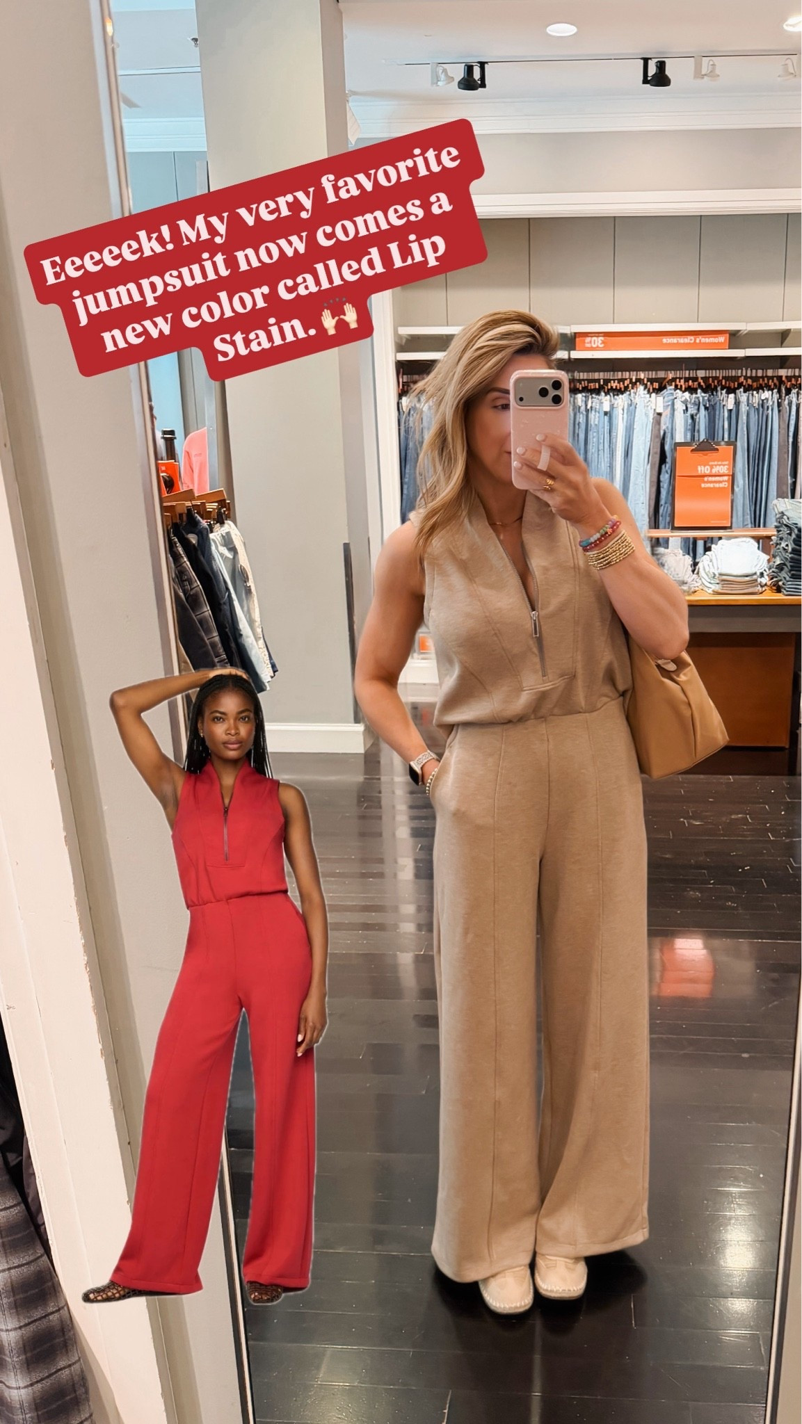 Eeeek! I WILL have to have this new red color! 👏🏼🤩 THE softest and most flattering jumpsuit. 12/10 

Fall outfits over 40, casual weekend outfits, fall transition outfit, back to school

#LTKmomlife #LTKOver40 #LTKootd