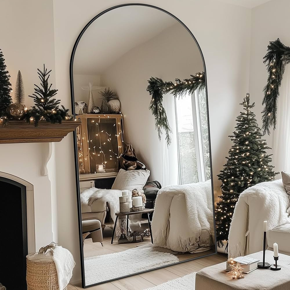 Full Length Mirror, 83"x44" Floor Mirror Freestanding, Oversized Floor Standing Mirror Full Body ... | Amazon (US)