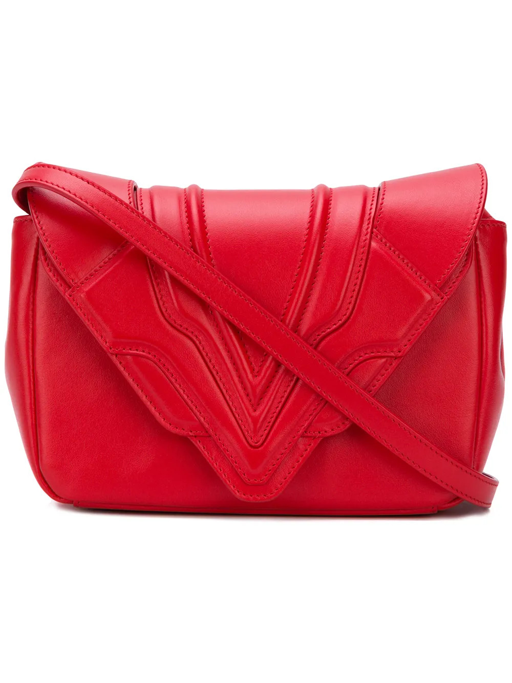 Elena Ghisellini panelled flap handbag - Red | FarFetch US