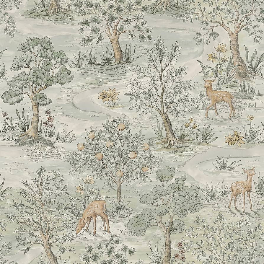 NuWallpaper Chris Loves Julia x Bramble Wintergreen Peel and Stick Wallpaper, CJS6321 | Amazon (US)