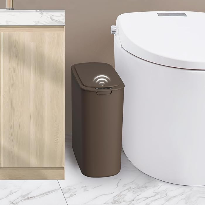 Cesun Automatic Motion Sensor Bathroom Trash Can with Lid, 2.6 Gallon Touchless Trash Bin, Smart ... | Amazon (US)