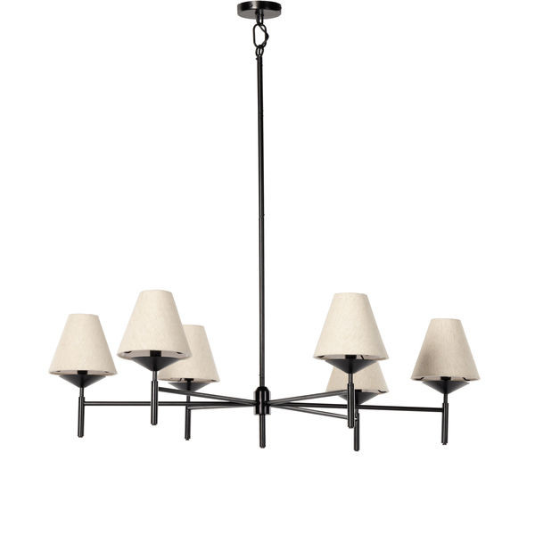 Dodie Jet Black Iron Chandelier | Scout & Nimble