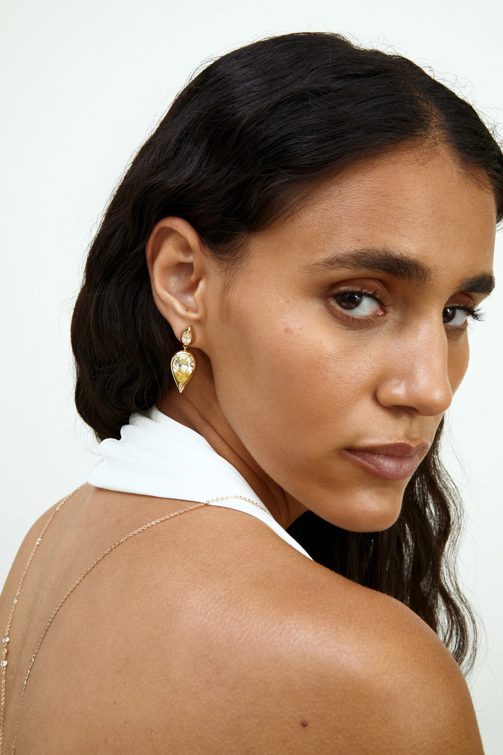 Small Yellow Sapphire Imara Earrings | Lili Claspe