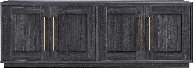 Henn&Hart Tillman Rectangular TV Stand for TV's up to 80" in Charcoal Gray | Amazon (US)