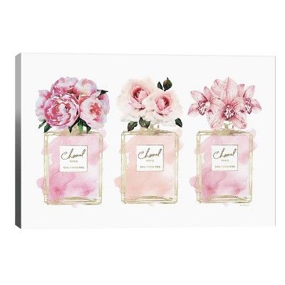 Perfume Trio In Champagne & Blush By Amanda Greenwood Unframed Wall Canvas - iCanvas | Target