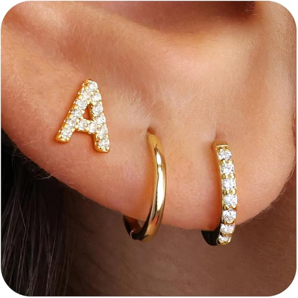 Ritach Christmas Gifts for Teens Girls Kids - 3 Pairs Gold/Silver/Rose Gold Huggie Hoop Earrings ... | Amazon (US)