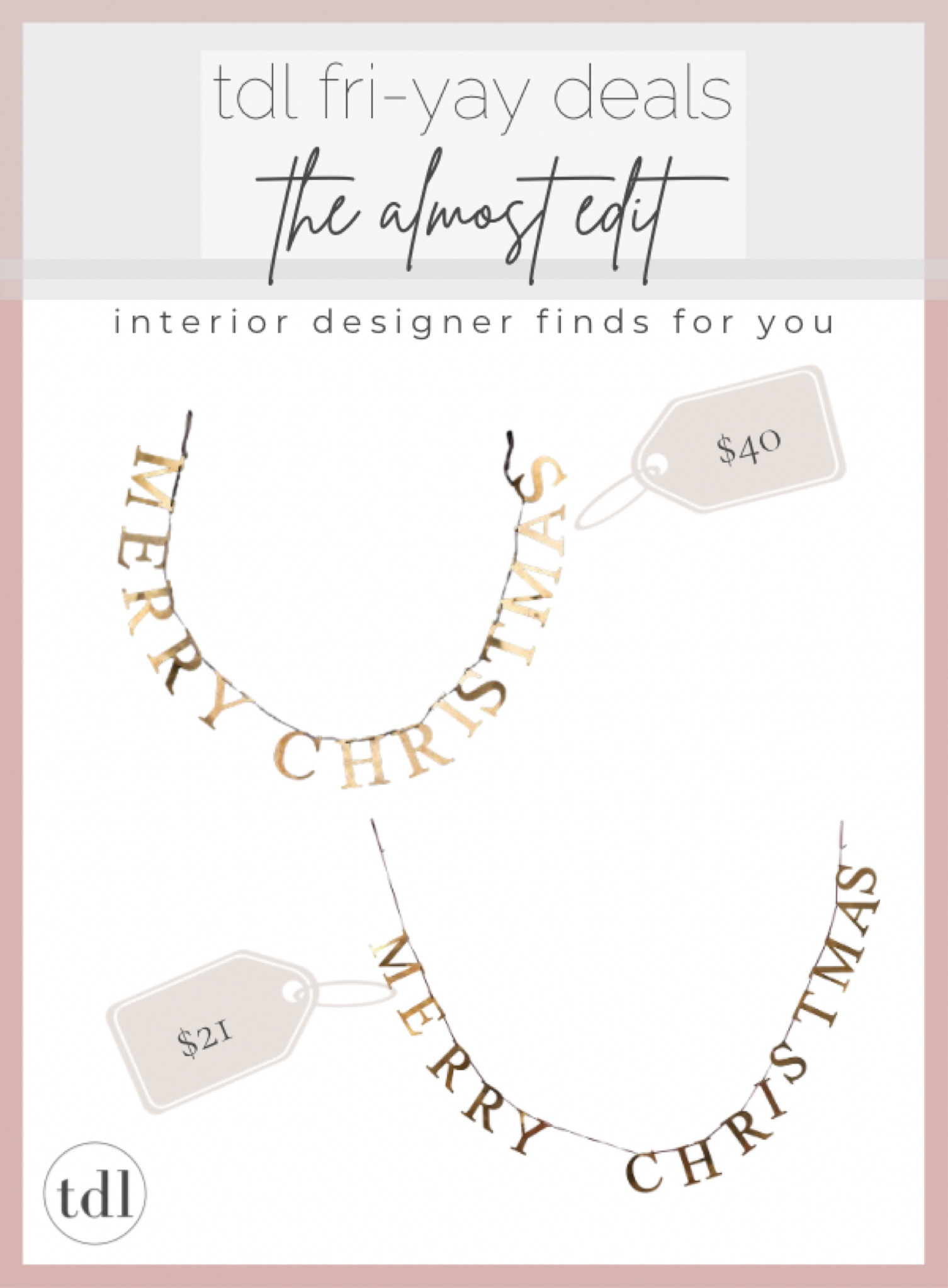 THE ALMOST EDIT: HOLIDAY EDITION

Budget Friendly swaps for your favorite home pieces || Home Decor Inspiration || Atlee + Co Designs || follow us on IG @atleecodesigns ||Virtual Design || Online Interior Design || Home E-Design || Interior Designer || Explore our e-Design services --> https://atleeandcompany.com || https://www.liketoknow.it/thedesignlog #liketkit @liketoknow.it @liketoknow.it.home // Screenshot this pic to get shoppable product details with the LIKEtoKNOW.it shopping app  #thedesignlog #interiordesign #createhome #edesign #CHRISTMASDECOR #HOLIDAYSTYLING

Follow my shop @thedesignlog on the @shop.LTK app to shop this post and get my exclusive app-only content!

#liketkit 
@shop.ltk
https://liketk.it/3TAXA

Follow my shop @thedesignlog on the @shop.LTK app to shop this post and get my exclusive app-only content!

#liketkit #LTKSeasonal #LTKhome #LTKHoliday #LTKSeasonal #LTKHoliday #LTKhome
@shop.ltk
https://liketk.it/3TAXS

#LTKhome #LTKSeasonal #LTKHoliday