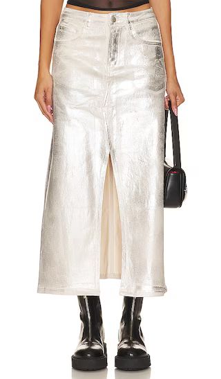 Mara Skirt in Silver | Revolve Clothing (Global)