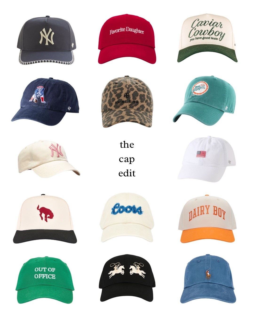 the cap edit

perfect summer accessory for the ballpark, errands, or the pool

#LTKootd #LTKgrwm #LTKActive