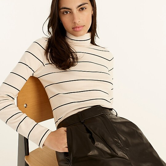 J.Crew: Perfect-fit Turtleneck In Stripe For Women | J. Crew US