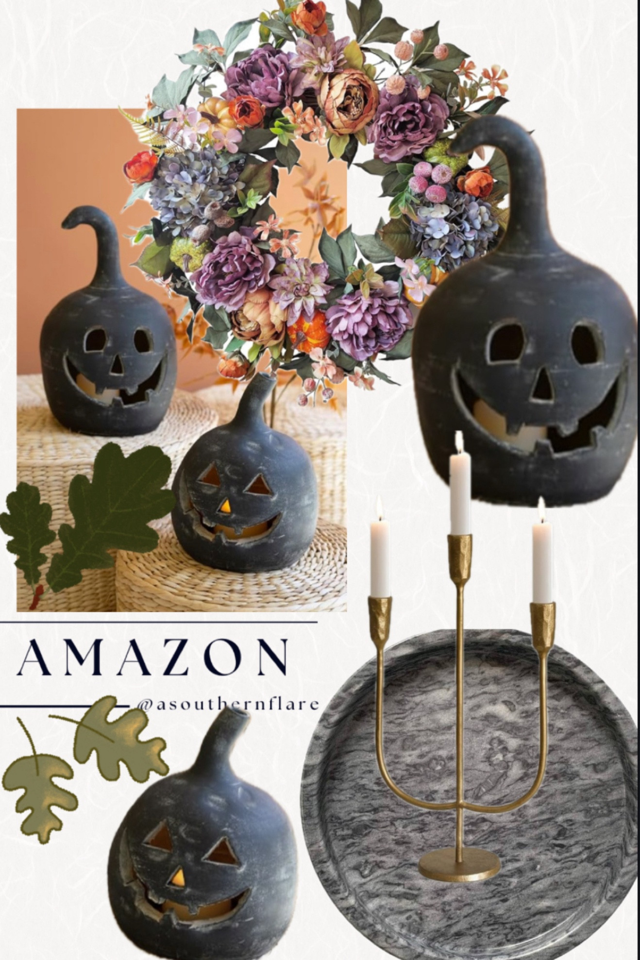 H home Decor/ fall Holidays/ decor accessories/ marble tray/candelabra, pumpkins/ fall/ hay finds/ amazon/ LTKHome 

#amazon

#LTKSeasonal #LTKHome #LTKFindsUnder50