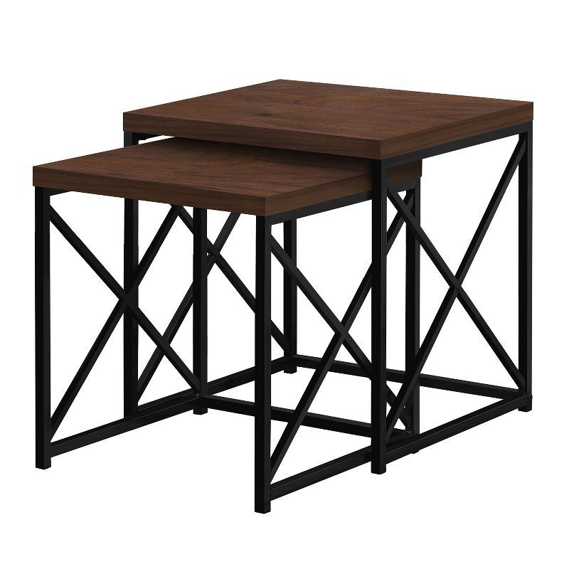 Monarch Specialties 2 Piece Square Nesting Accent Table Set | Target