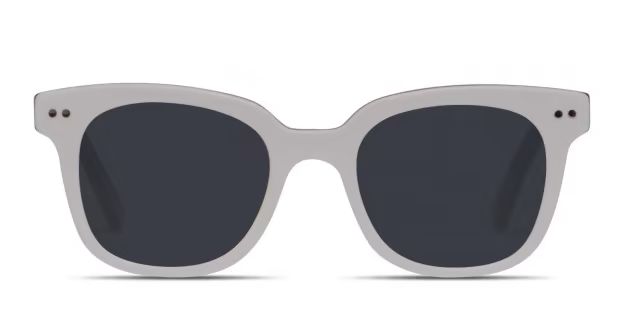 Muse M Brighton White w/Black Prescription Sunglasses - 50% Off Lenses | GlassesUSA